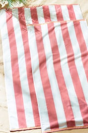 Pink Reversible Stripe XL Beach Towel - Image 1 of 5