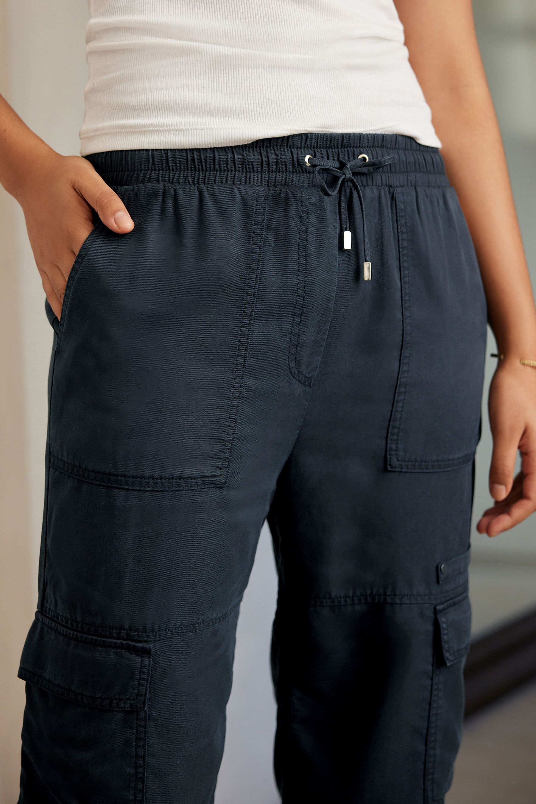 Dark blue combat trousers sale