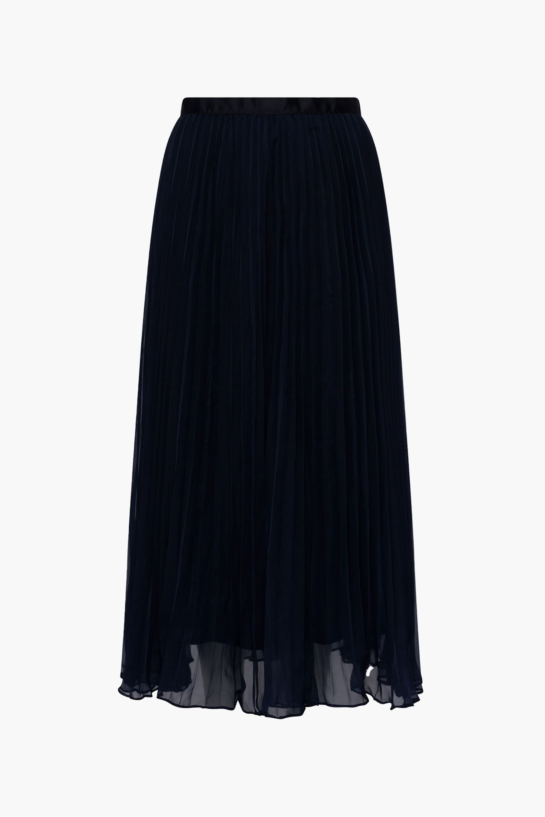 Buy French Connection Blue Pleated Solid Skirt from Next Luxembourg