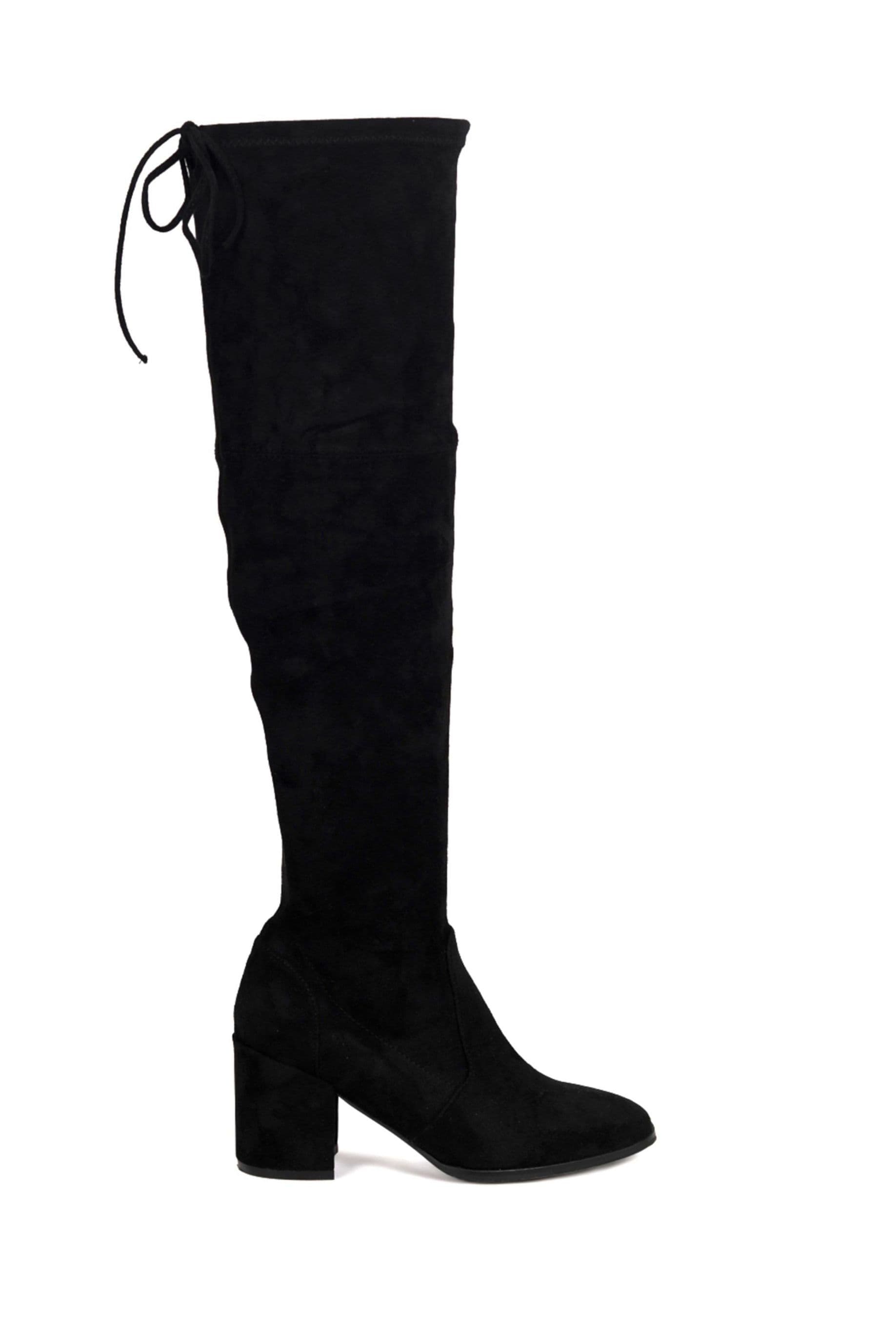 Buy Linzi Black Axel Block Heeled Over The Knee Boots from Next Luxembourg