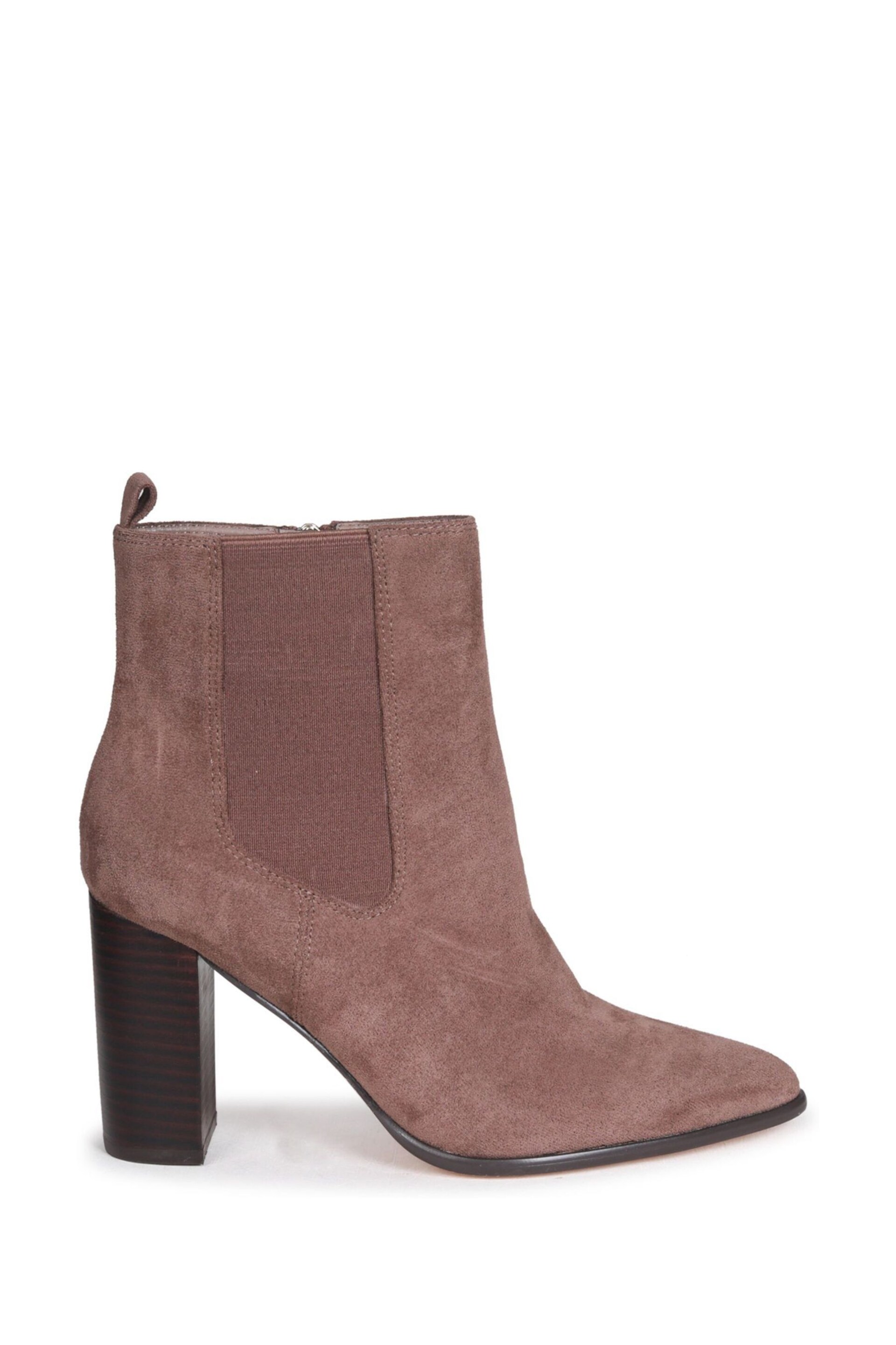 Linzi Brown Galore Block Heeled Pointed Toe Ankle Boots - Image 2 of 4