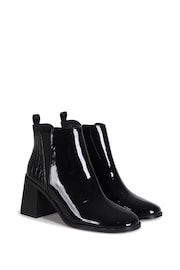 Linzi Black Esra Pull On Heeled Chelsea Boots - Image 3 of 4