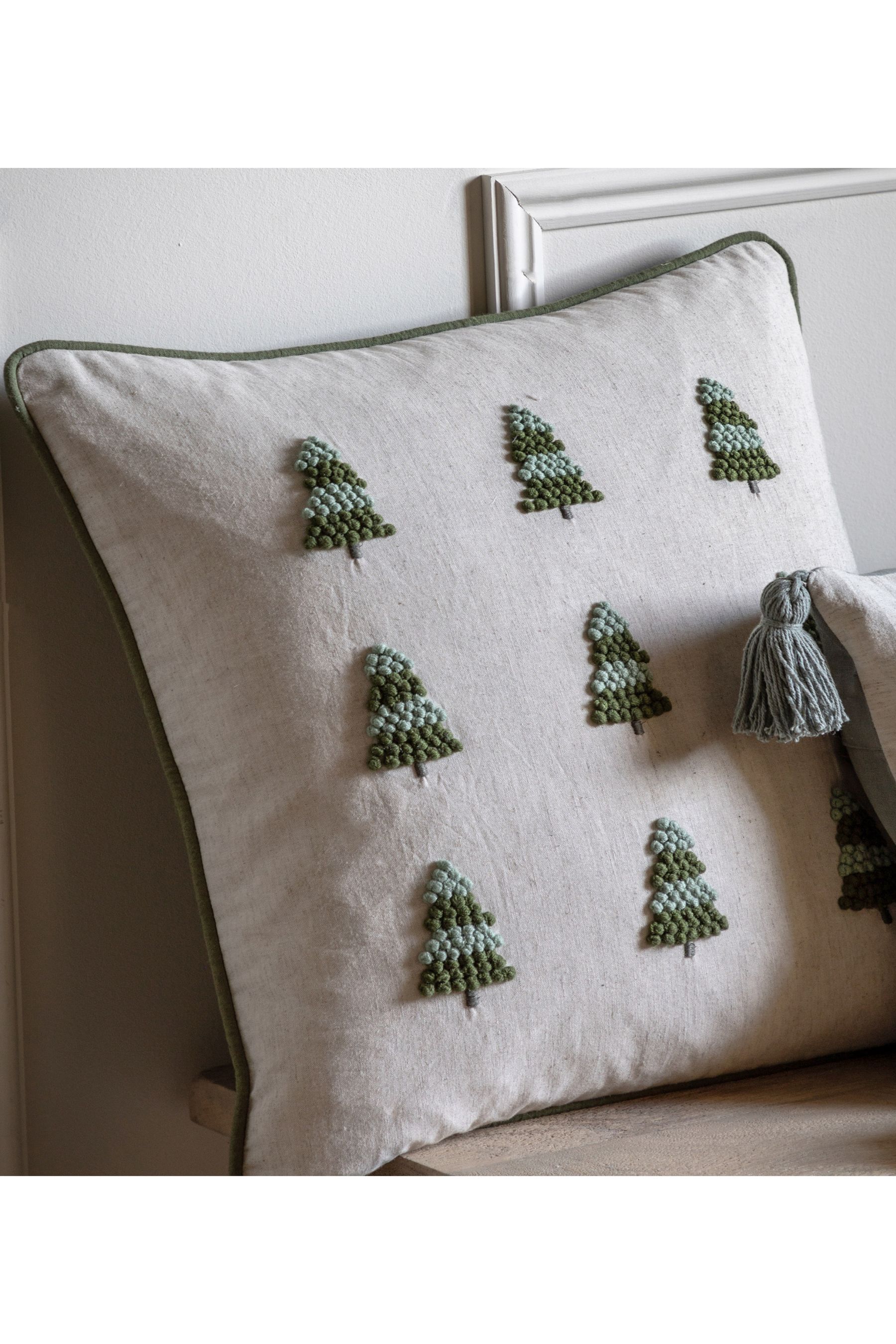 Buy Gallery Home Green 9 Christmas Tree Cushion Cover 45x45cm from the Next UK online shop