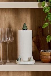 White/Green Christmas Tree Kitchen Roll Holder - Image 1 of 4