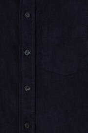Reiss Navy Albion Teen Corduroy Cutaway Collar Shirt - Image 6 of 6