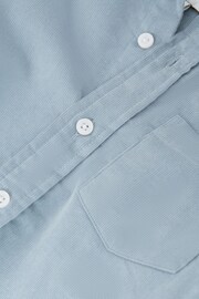 Reiss Soft Blue Albion Teen Corduroy Cutaway Collar Shirt - Image 6 of 6