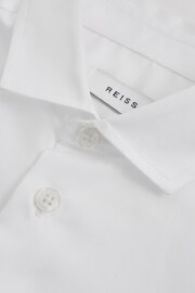 Reiss White Remote Teen Slim Fit Cotton Shirt - Image 6 of 6