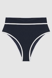 Reiss Navy/White Cristina High Rise Bikini Bottoms - Image 2 of 3