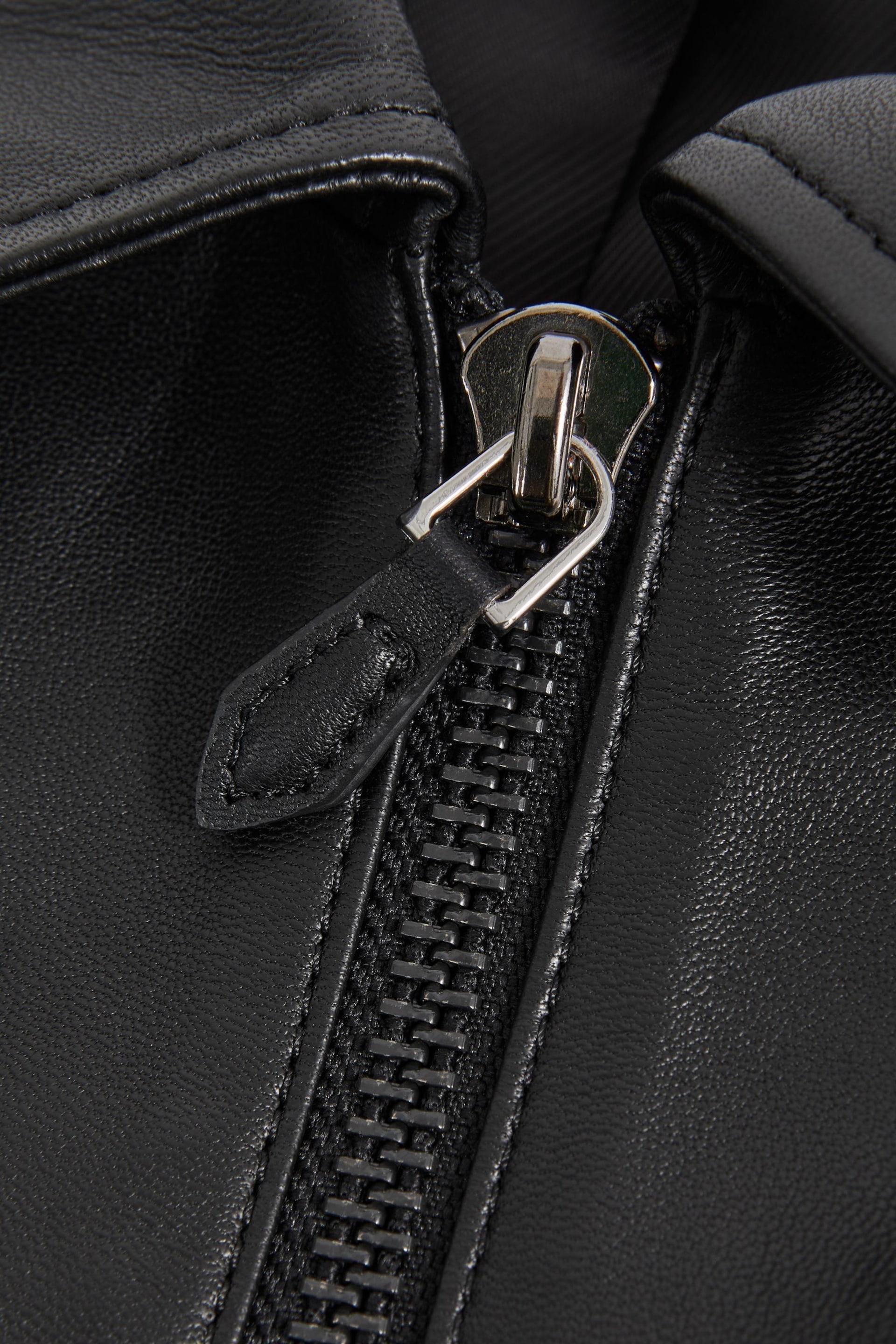 Leather Zip-Through Jacket - Image 7 of 8