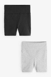 Black/Grey 2 Pack Cycling Shorts - Image 4 of 8