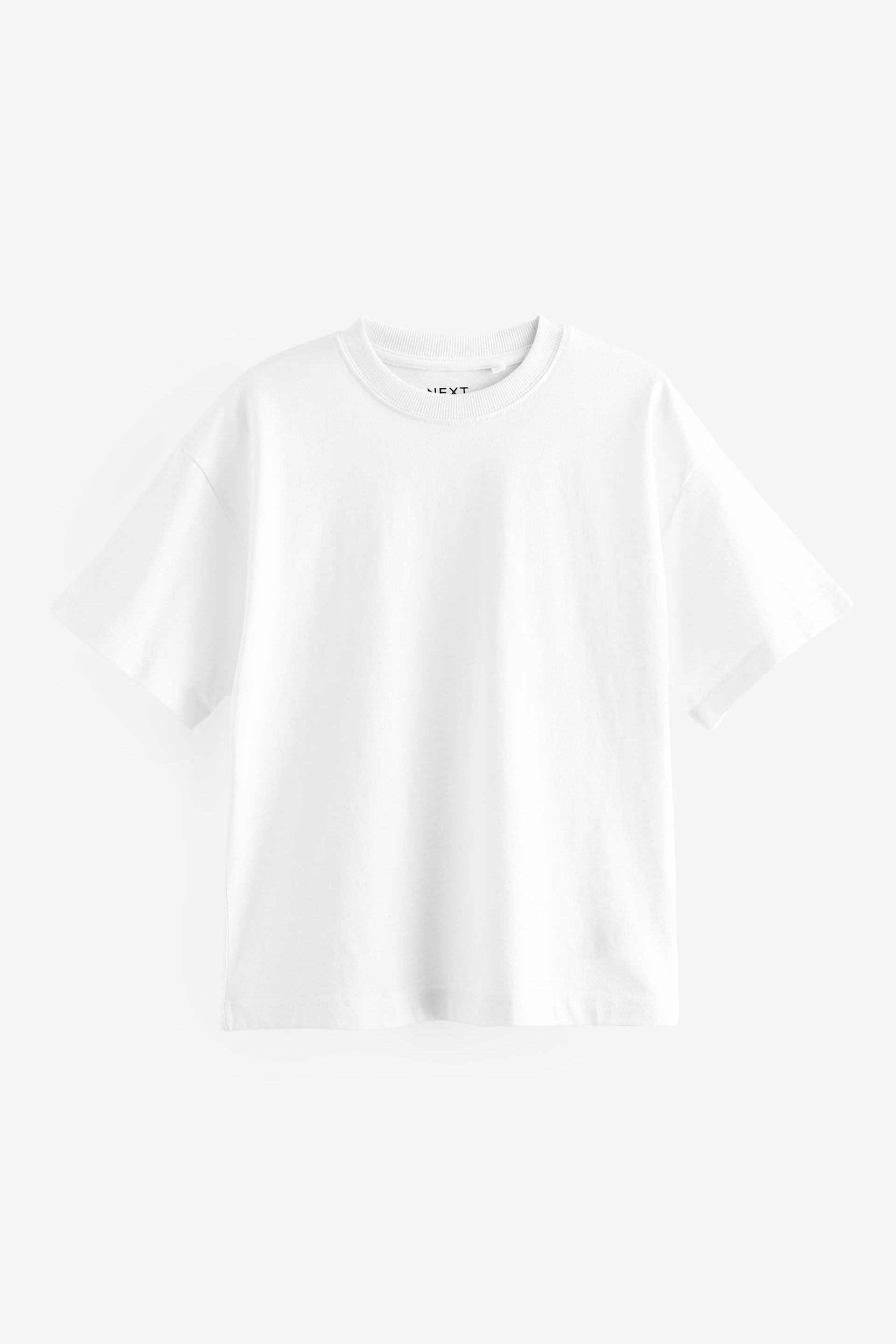 White Oversized Cotton Short Sleeve T-Shirt (3-16yrs) - Image 2 of 4