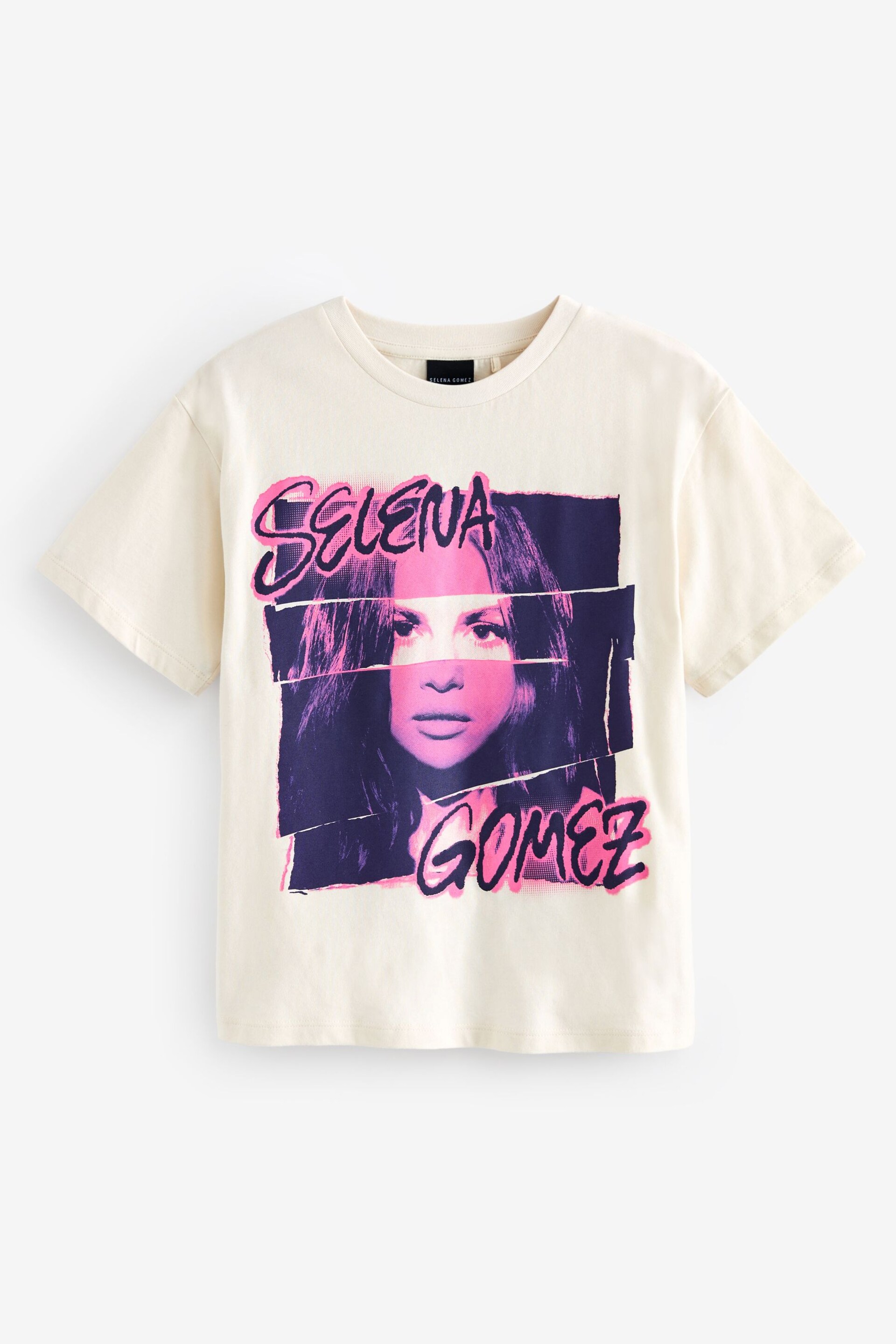 White Selena Gomez Oversized License T-Shirt (3-16yrs) - Image 6 of 8