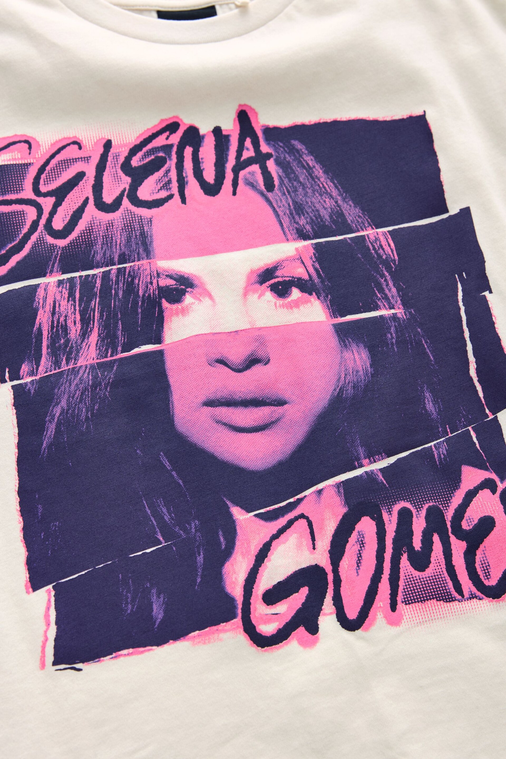 White Selena Gomez Oversized License T-Shirt (3-16yrs) - Image 8 of 8