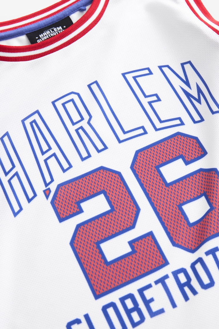 White Harlem Globetrotters Basketball Vest (3-16yrs) - Image 6 of 6