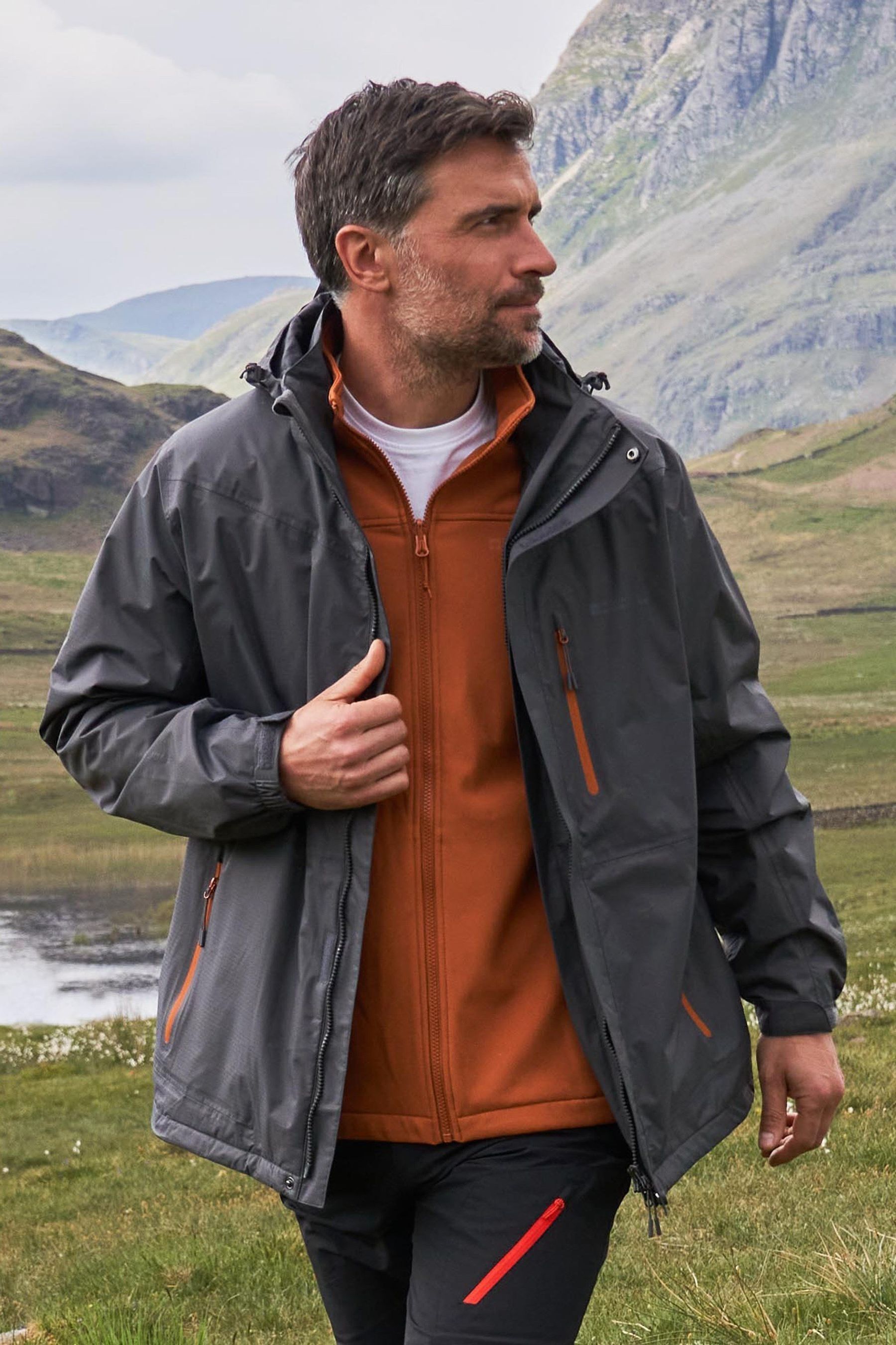 Kaufe Sie Grau Mountain Warehouse Bracken Extreme Mens Waterproof 3 In 1 Jacket bei Next Deutschland