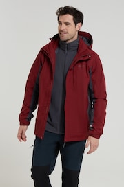 Mountain Warehouse Red Mens Thunderstorm Waterproof 3-In-1 Jacket - Image 2 of 5