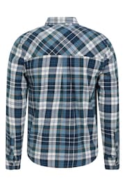 Mountain Warehouse Blue Dark Mens Trace Flannel Long Sleeve Shirt - Image 2 of 5