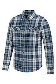 Mountain Warehouse Blue Dark Mens Trace Flannel Long Sleeve Shirt - Image 4 of 5