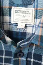 Mountain Warehouse Blue Dark Mens Trace Flannel Long Sleeve Shirt - Image 5 of 5