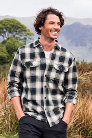 Mountain Warehouse Green Mens Trace Flannel Long Sleeve Shirt - Image 1 of 5