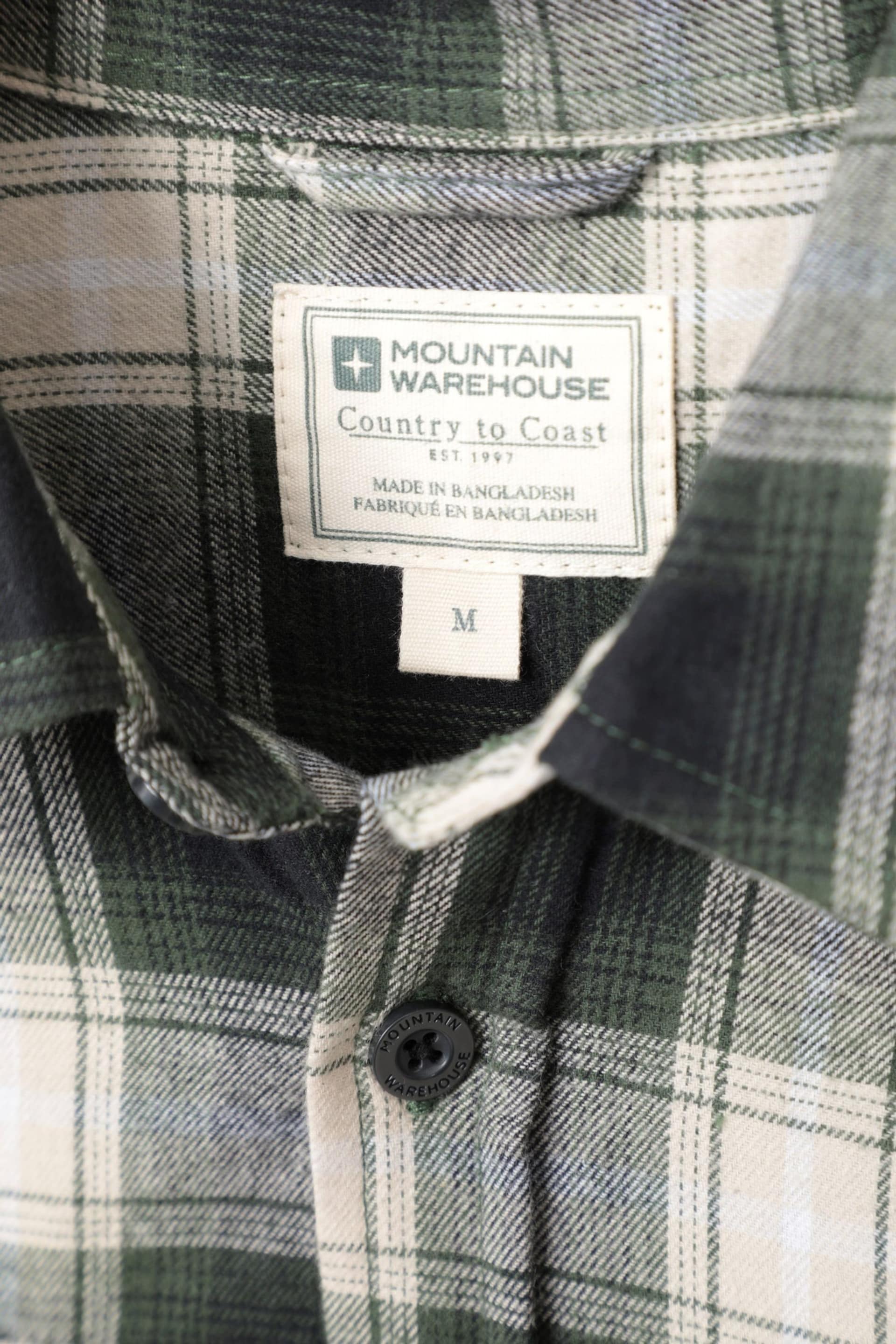 Mountain Warehouse Green Mens Trace Flannel Long Sleeve Shirt - Image 5 of 5