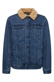 Blend Blue Denim Jacket with Fleece Collar Jacket - Image 5 of 5
