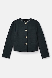 Joules Hampstead Navy Boucle Jacket - Image 8 of 8