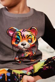 Multi Bright Tiger Single Snuggle Pyjamas (9mths-8yrs) - Image 4 of 4