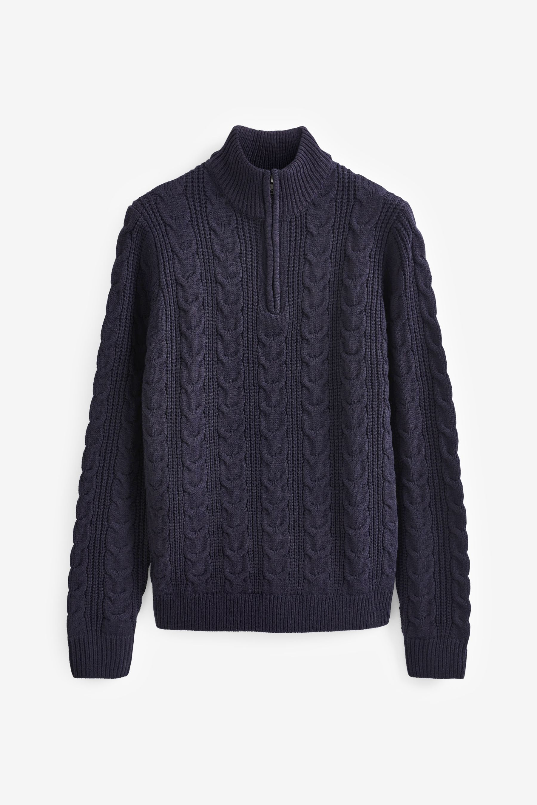 Buy French Connection Dark Navy 1 2 Zip Cable Knit Jumper from Next Qatar