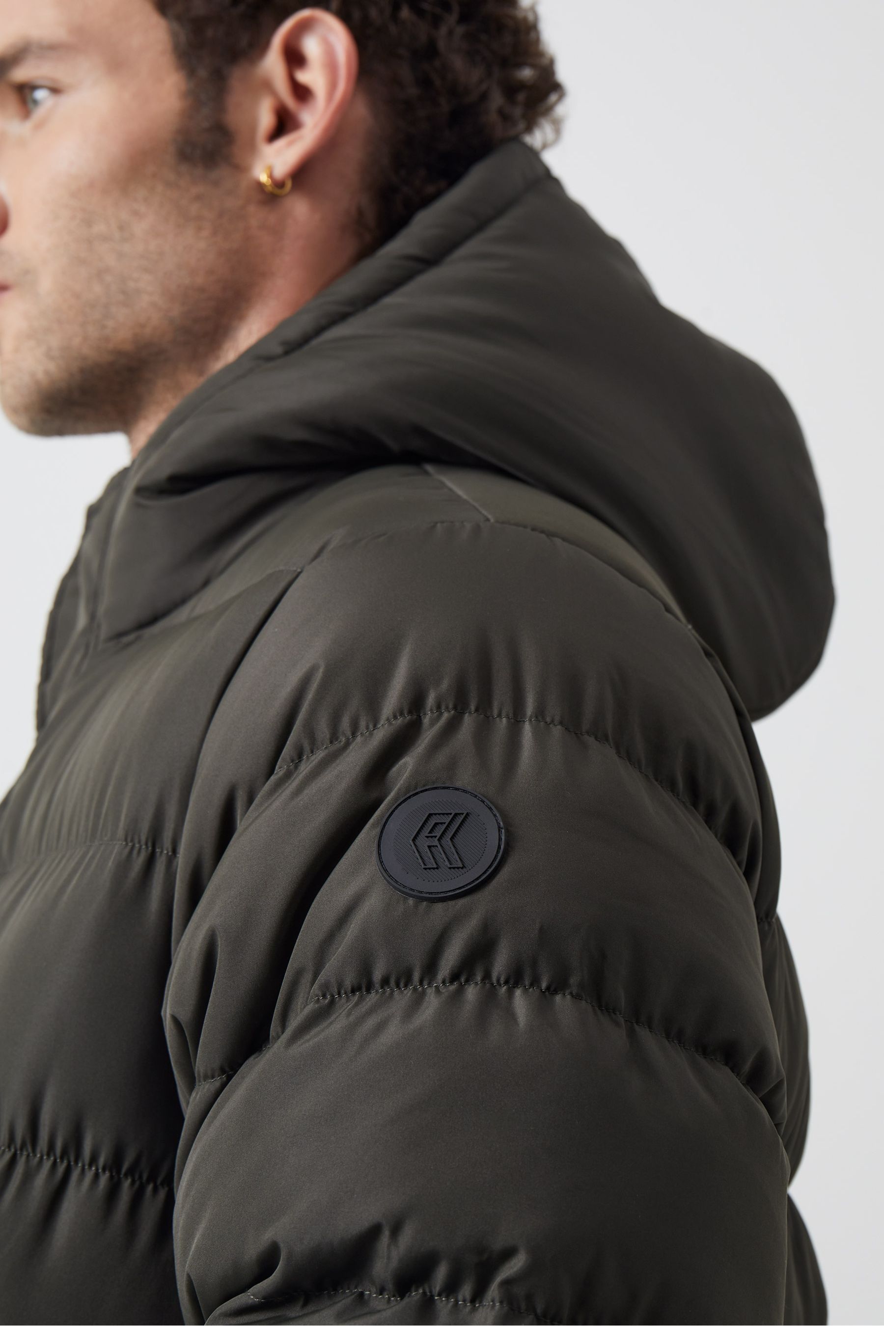 Buy French Connection Green Row Long Length Parka Coat from Next Luxembourg
