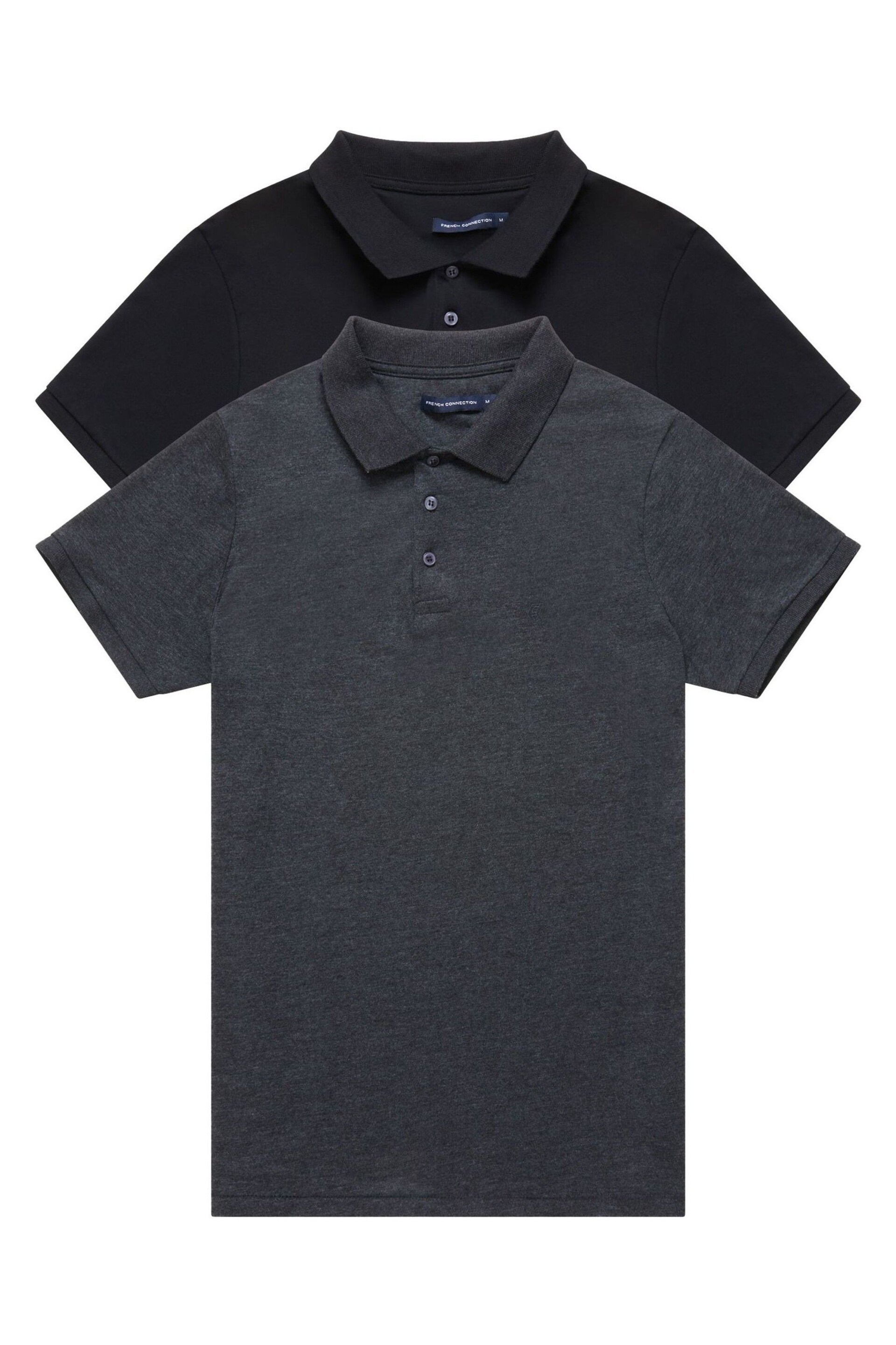 French Connection Melange J Polo Shirts 2 Pack - Image 4 of 4