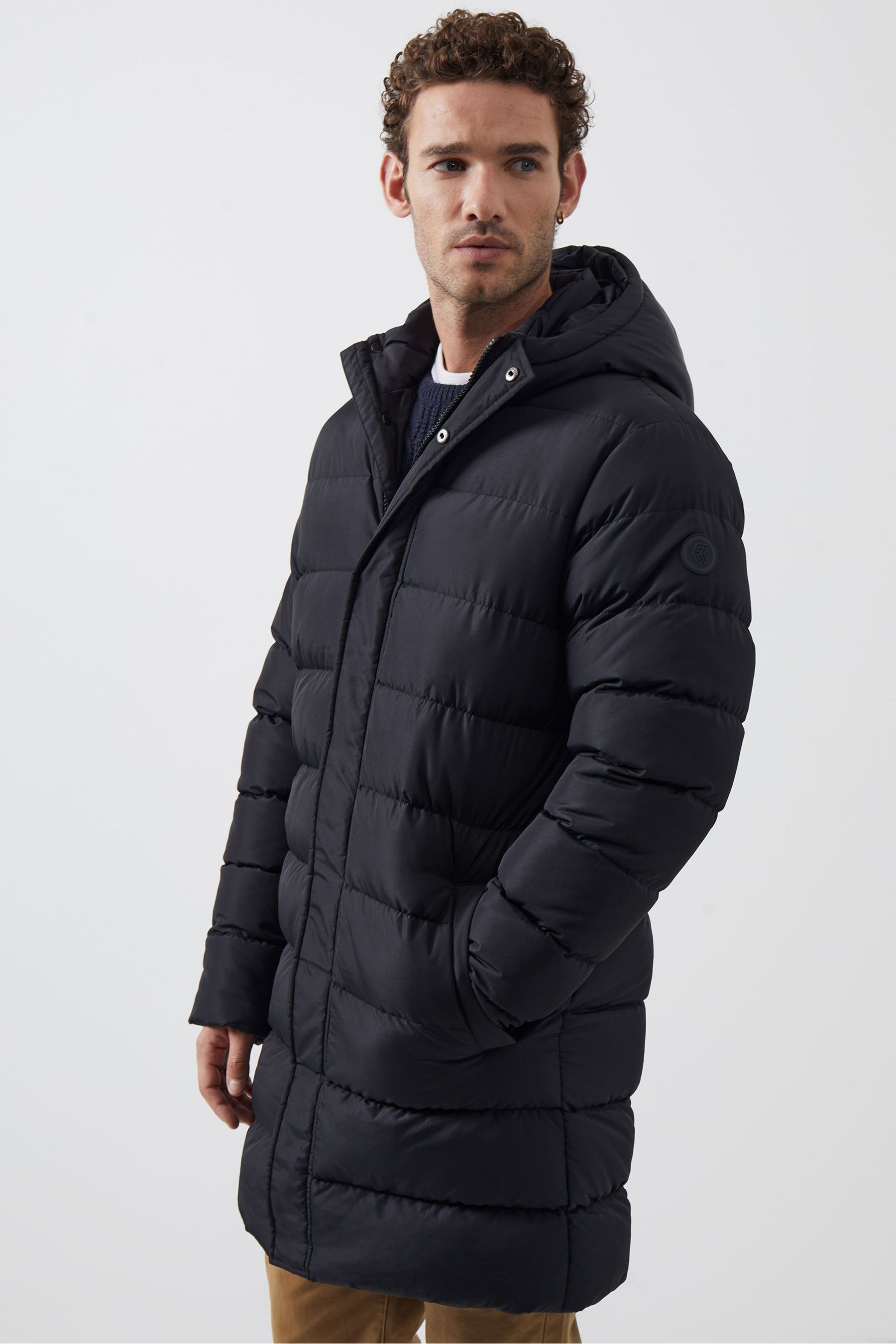 Buy French Connection Black Row Long Length Parka Coat from the Next UK online shop
