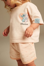 Orange Lilo and Stitch 100% Cotton Short Sleeve T-Shirt and Shorts Set (3mths-7yrs) - Image 3 of 7