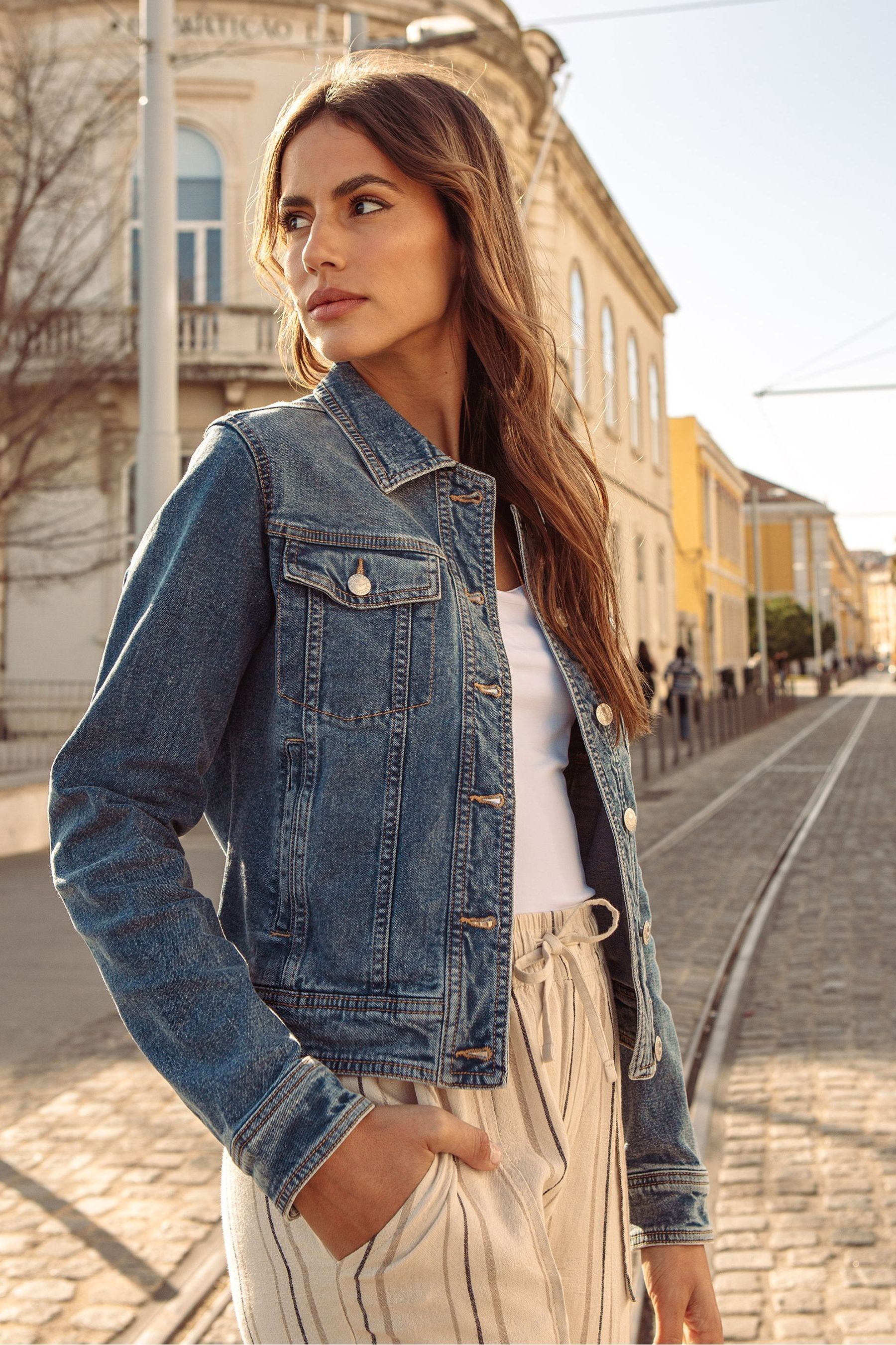 Buy Threadbare Mid Wash Classic Denim Jacket from the Next UK online shop