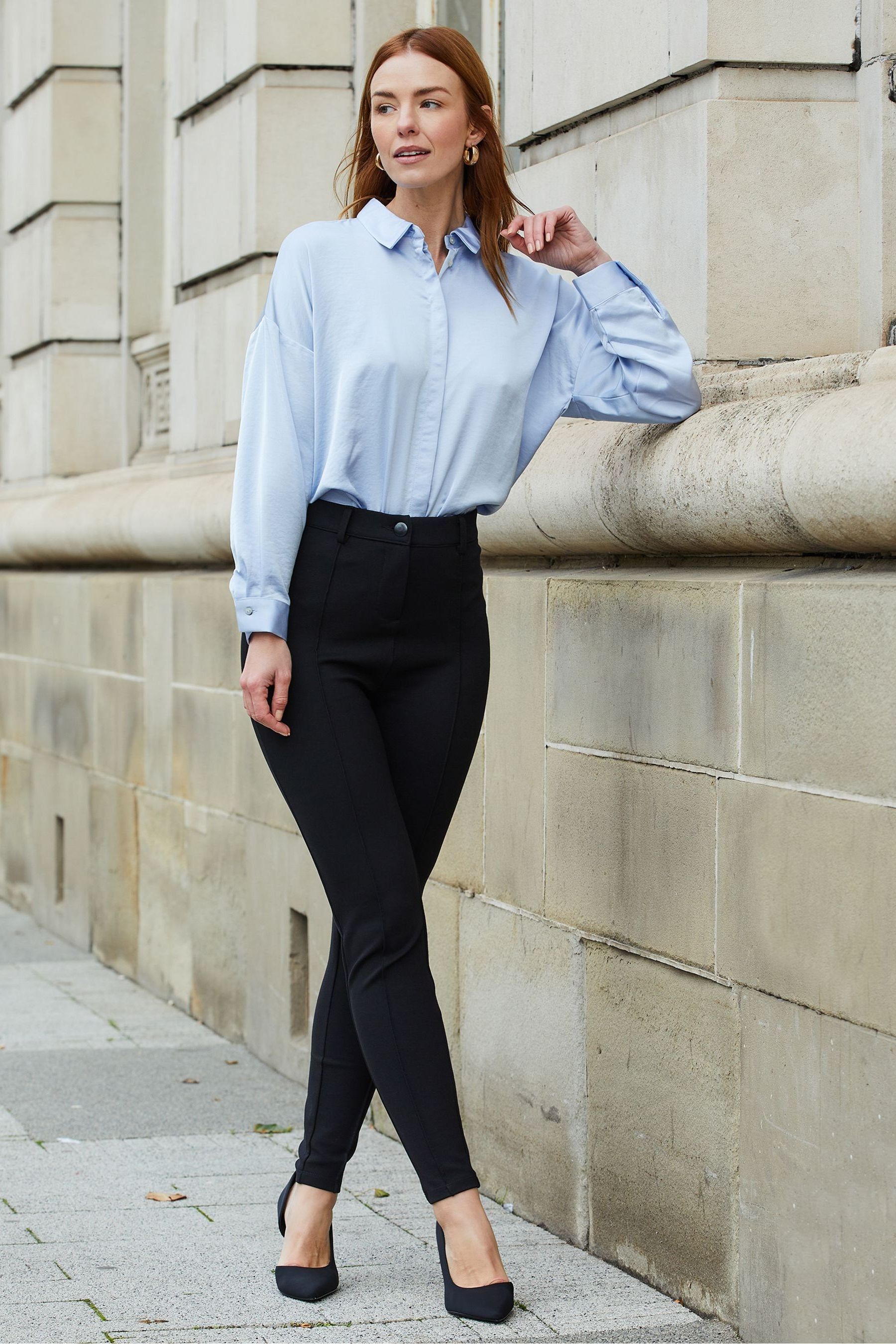 Buy Threadbare Black Slim Fit Ladies Stretch Ponte Trousers from Next Luxembourg