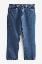 Dark Blue Raw Waistband Straight Leg Jeans - Image 5 of 6