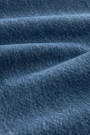 Dark Blue Raw Waistband Straight Leg Jeans - Image 6 of 6