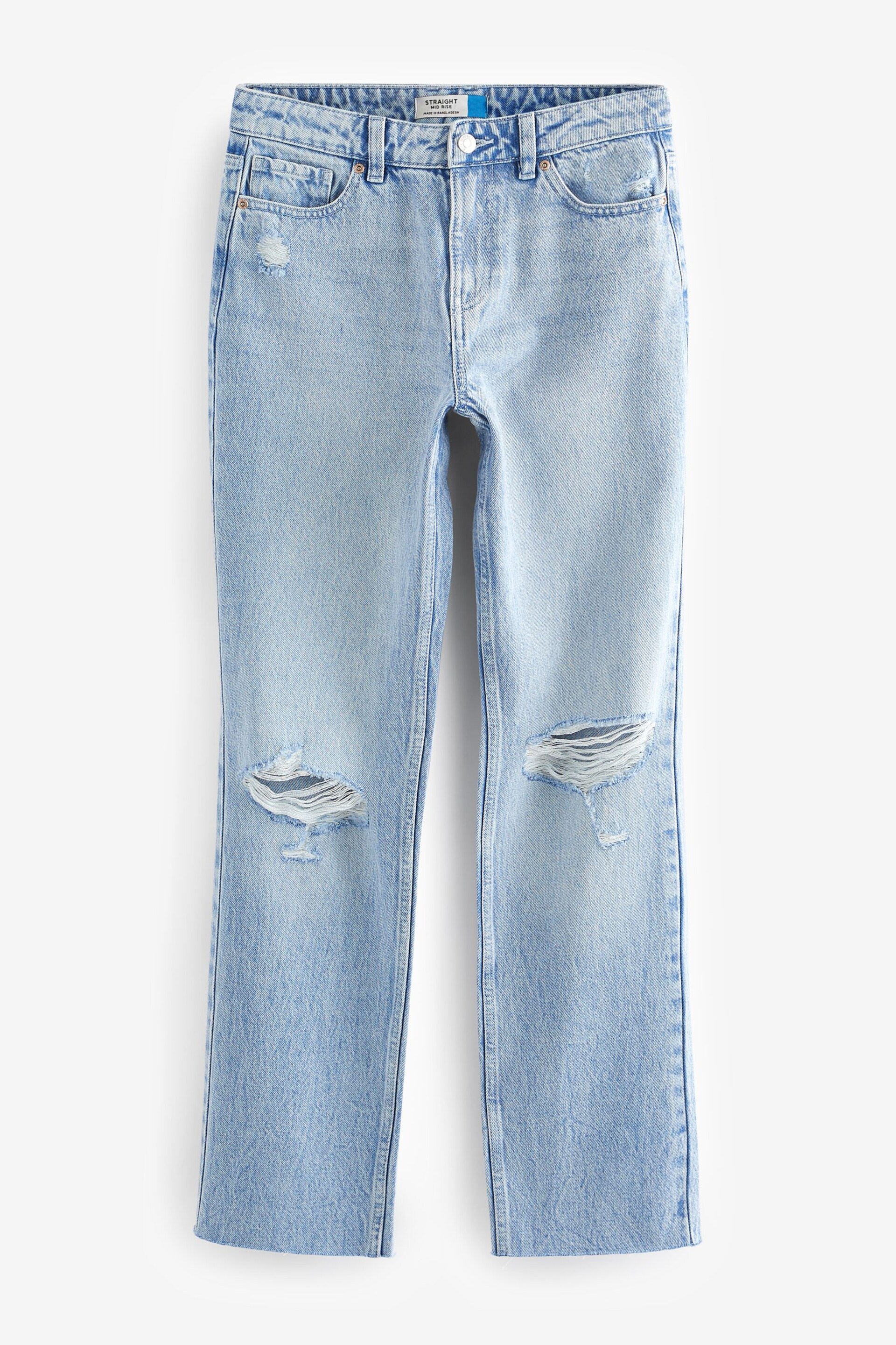 Bleach Ripped Straight Leg Jeans - Image 6 of 7