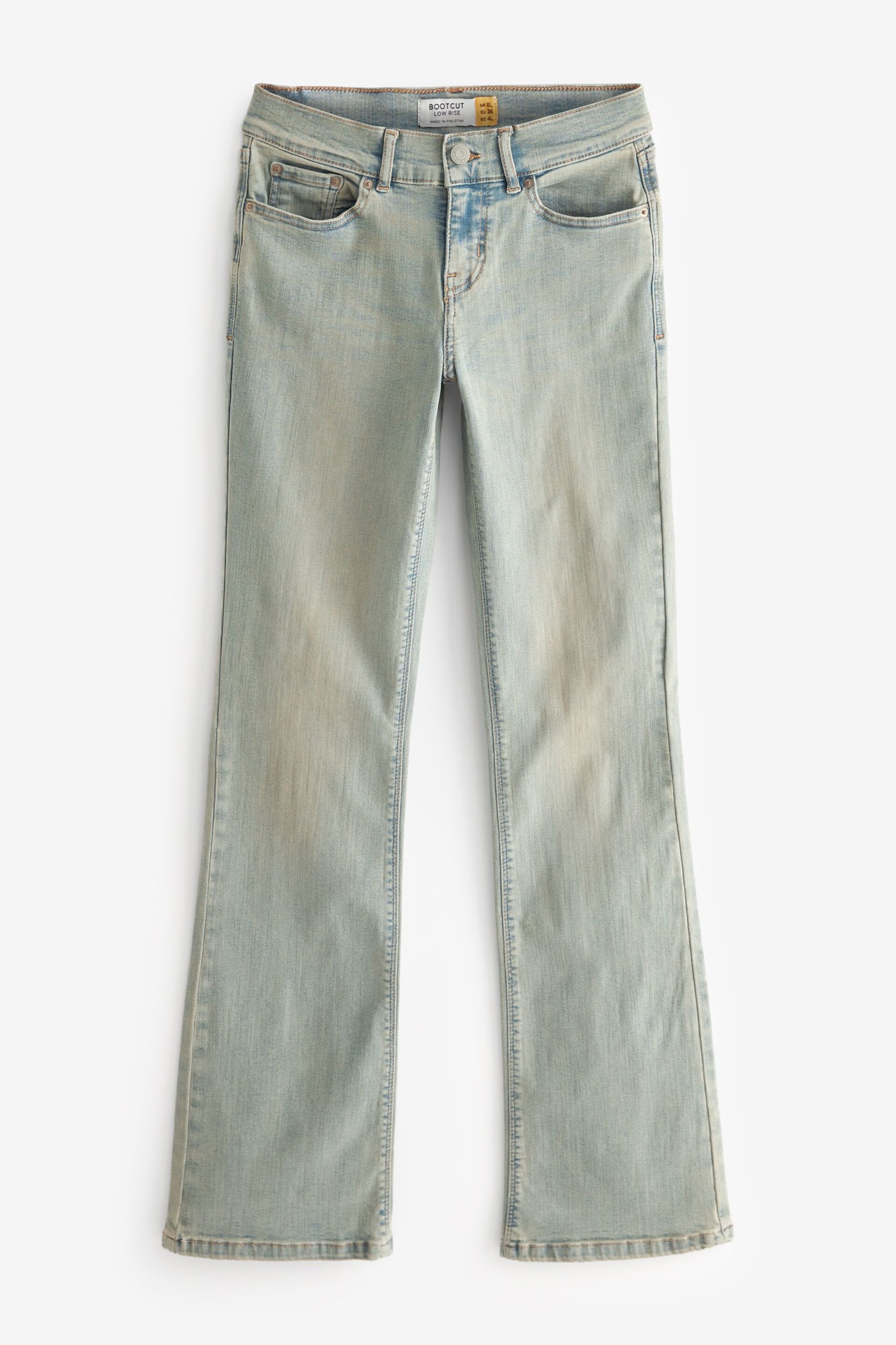 Green Tinted Low Bootcut Jeans - Image 6 of 7
