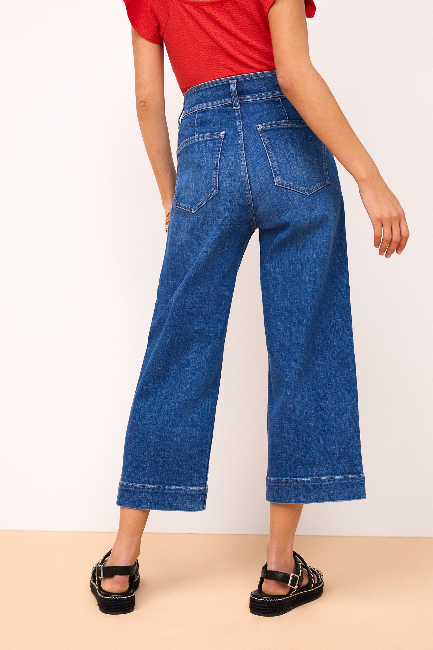 Next wide leg cropped jeans clearance