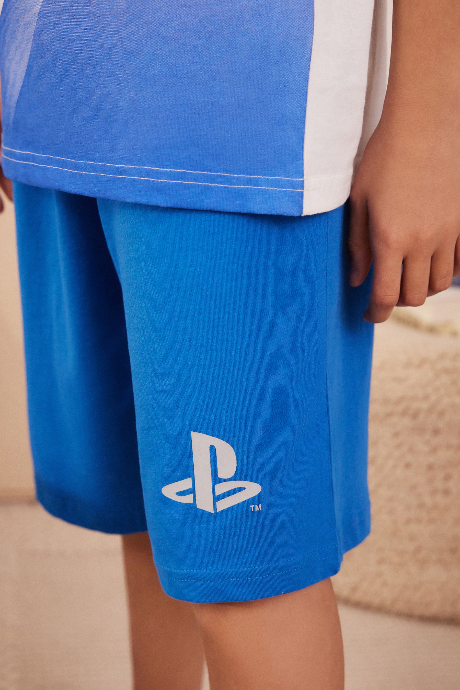 Buy Blue Black Playstation 100 Cotton Short Pyjamas 2 Pack 3 16yrs from Next Luxembourg