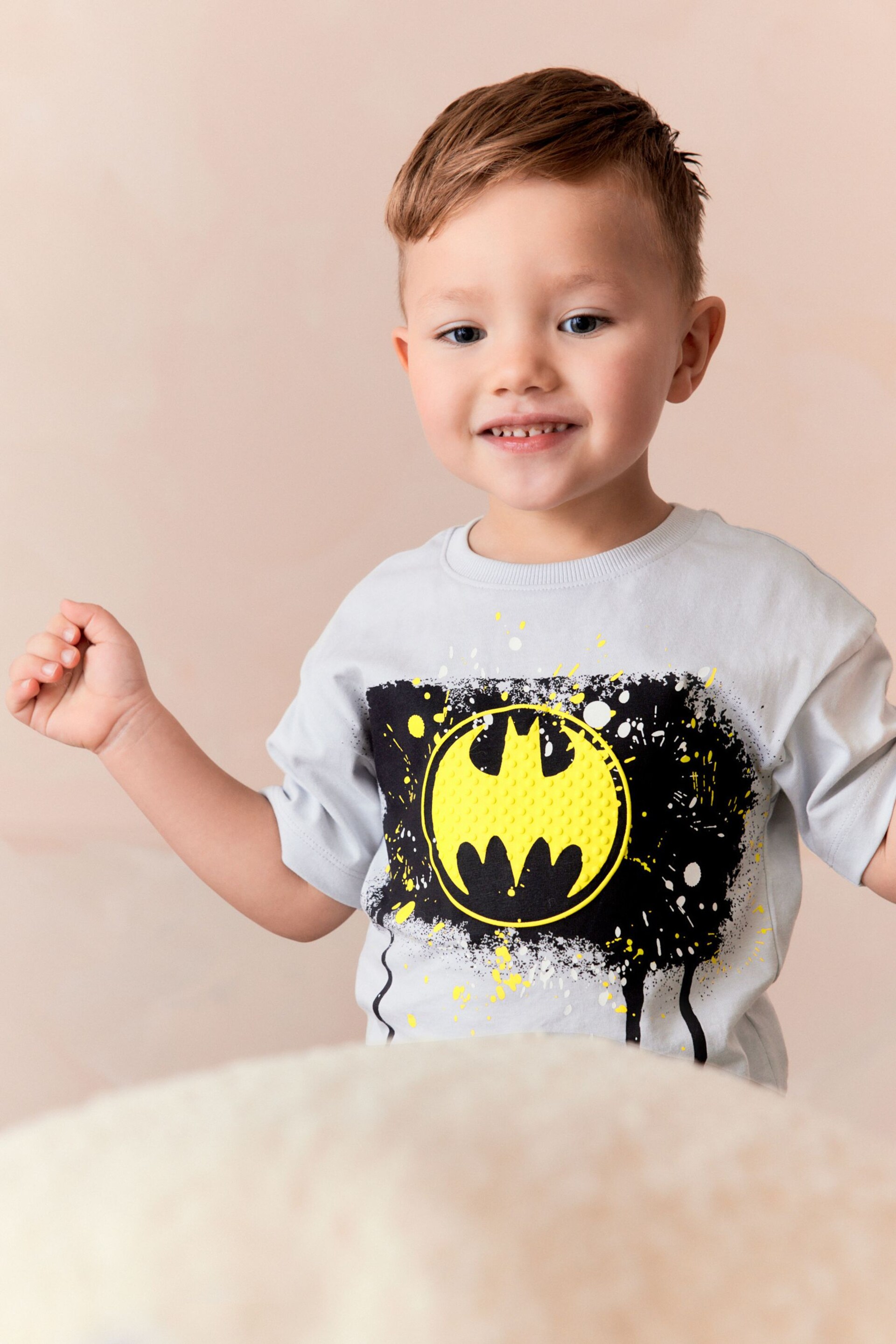 Grey/Yellow Batman License Short Pyjamas 2 Pack (9mths-12yrs) - Image 4 of 8