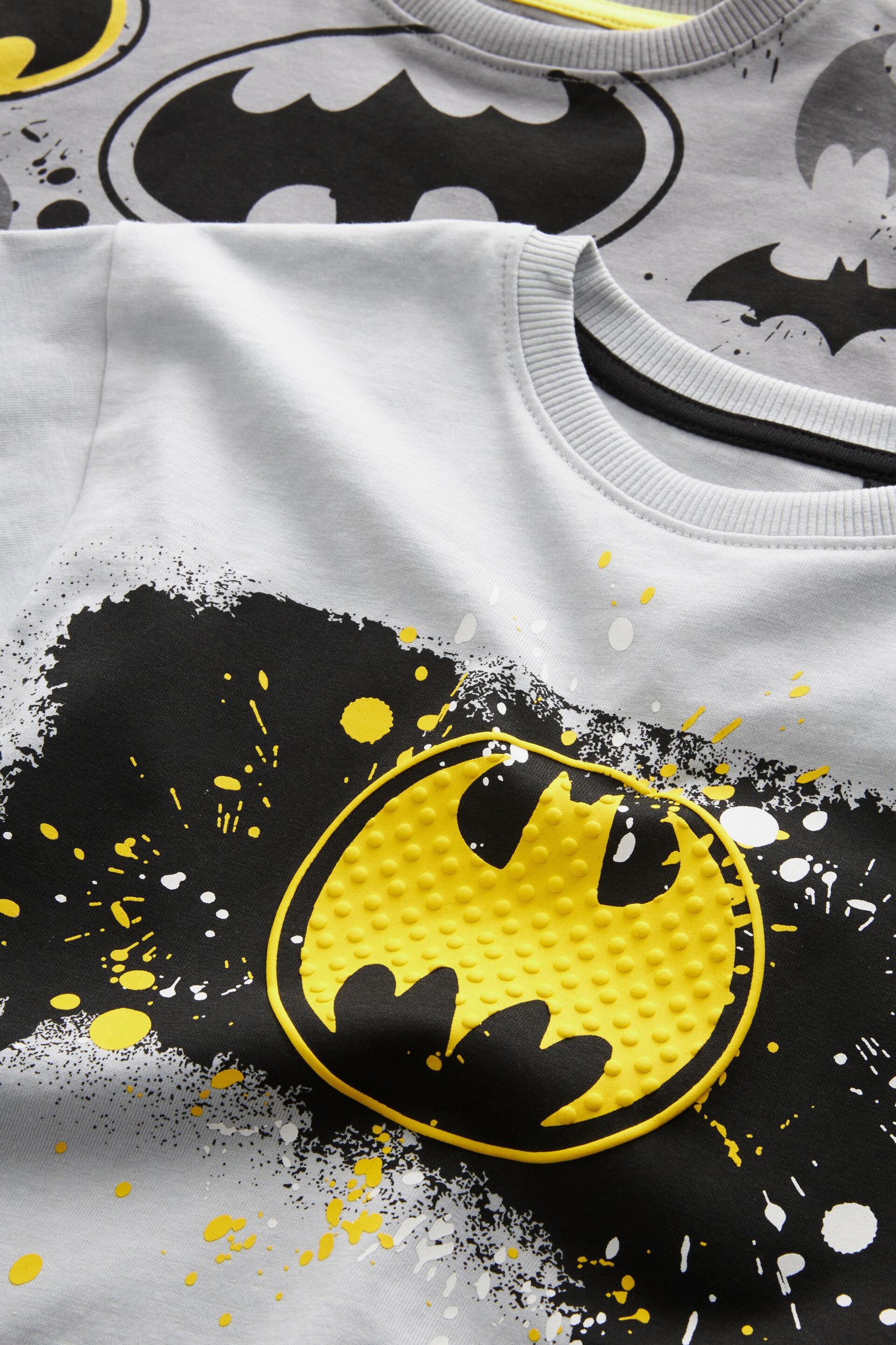 Grey/Yellow Batman License Short Pyjamas 2 Pack (9mths-12yrs) - Image 8 of 8