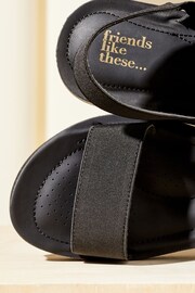 Friends Like These Black Comfort Elastic Strap Flatform Slingback Sandal - Image 4 of 4