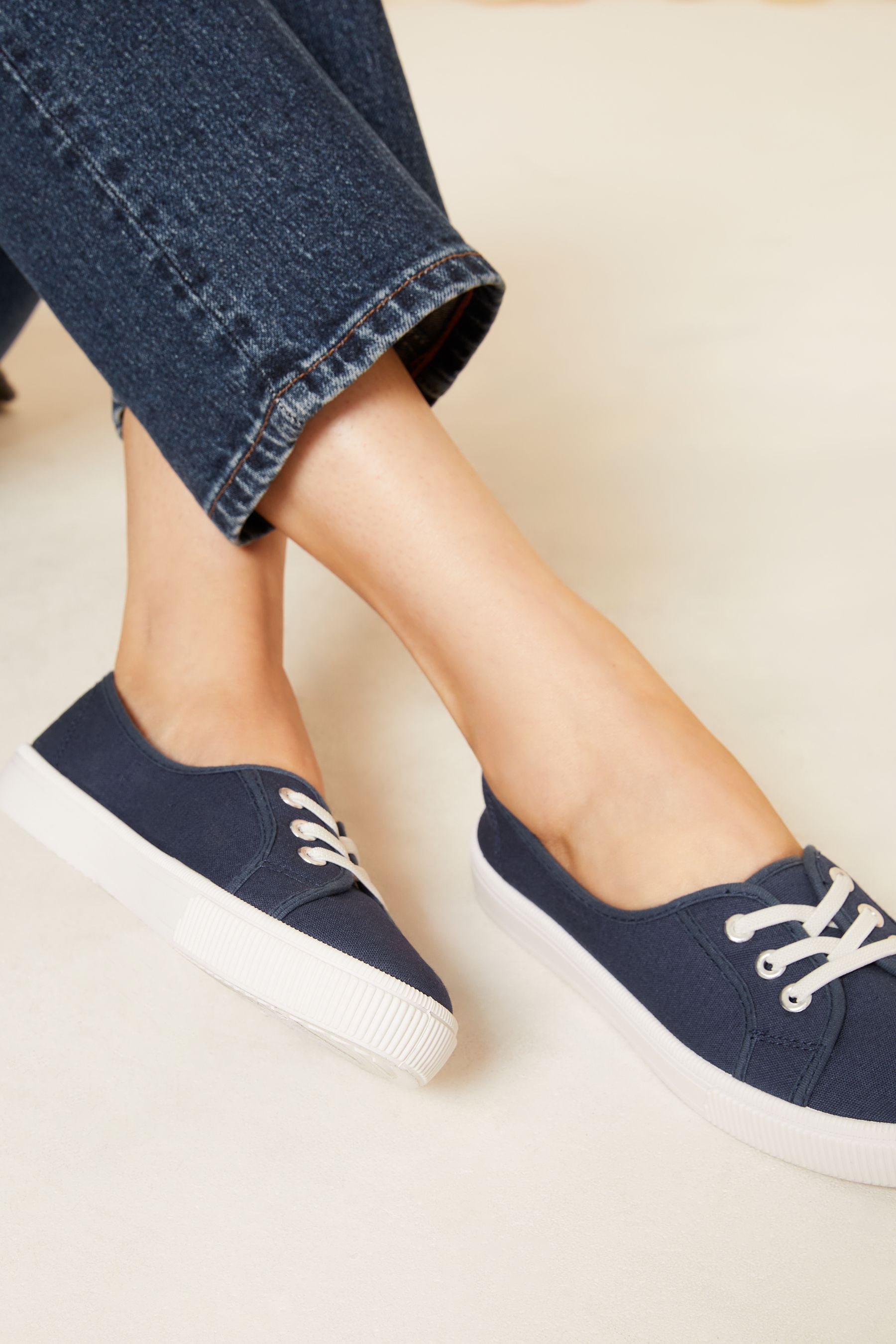 Navy plimsolls discount