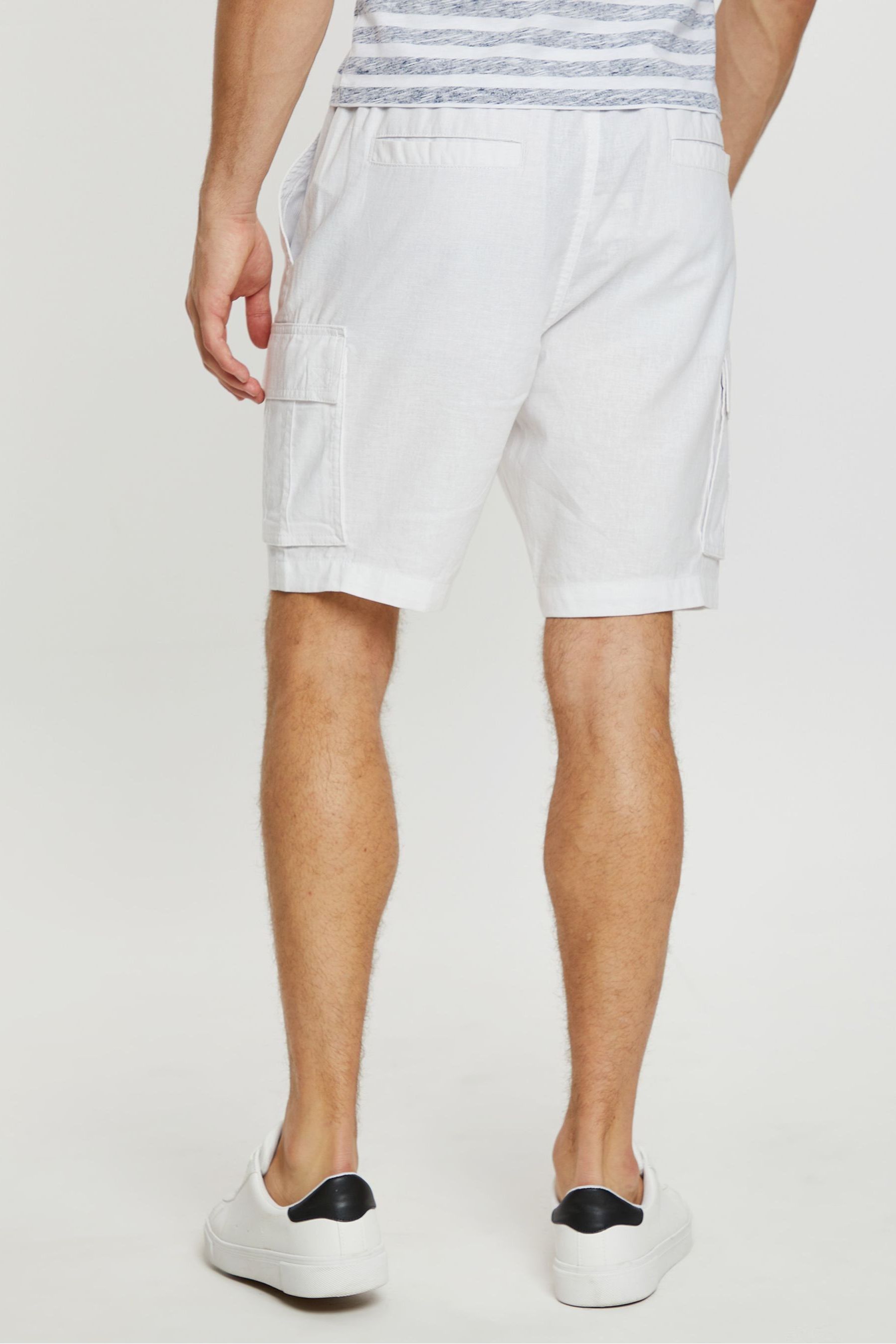 Buy Threadbare White Linen Blend Pull On Cargo Shorts from the Next UK online shop