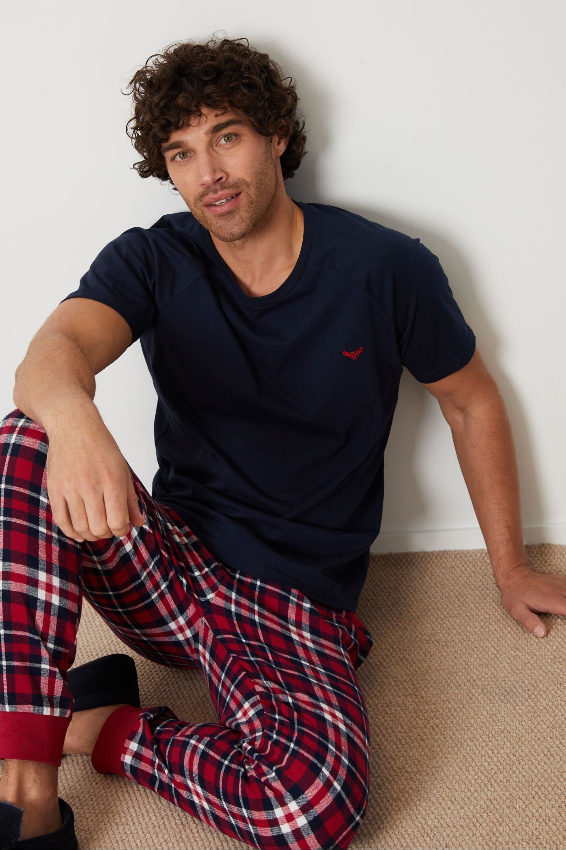Next cuffed pyjamas top