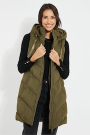 Threadbare Longline Hooded Padded Gilet - Image 2 of 5