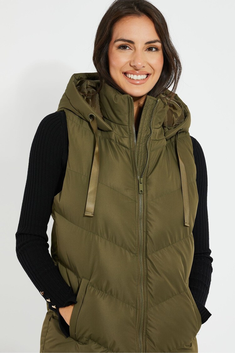 Threadbare Longline Hooded Padded Gilet - Image 5 of 5