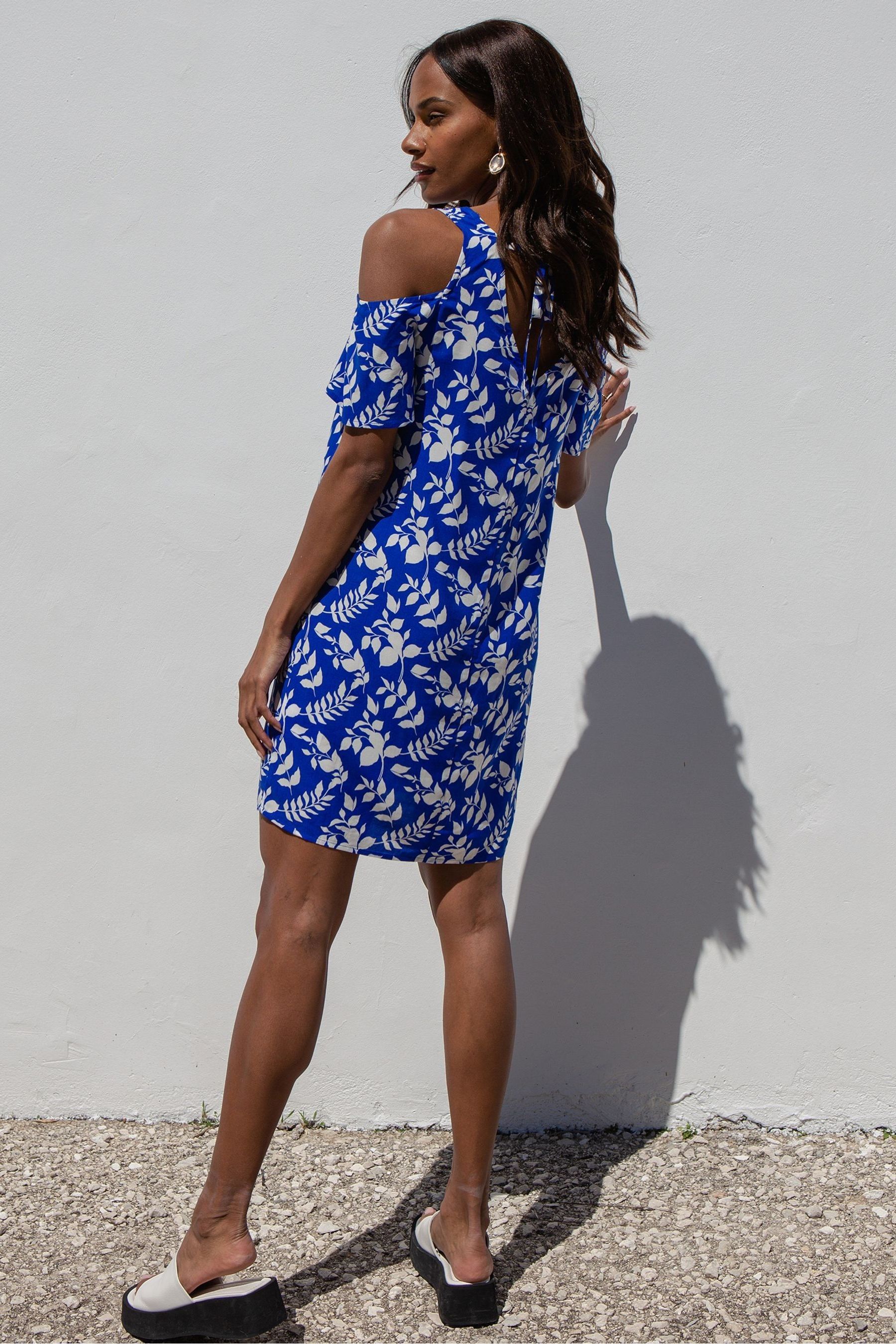 Cold shoulder shift dress deals